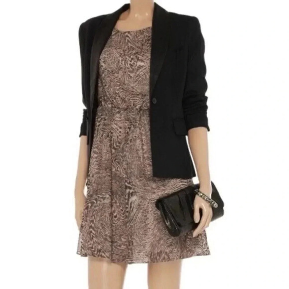 Alice + Olivia Kimberly Silk Animal Print Criss Cross Open Back Dress XS - Picture 15 of 15